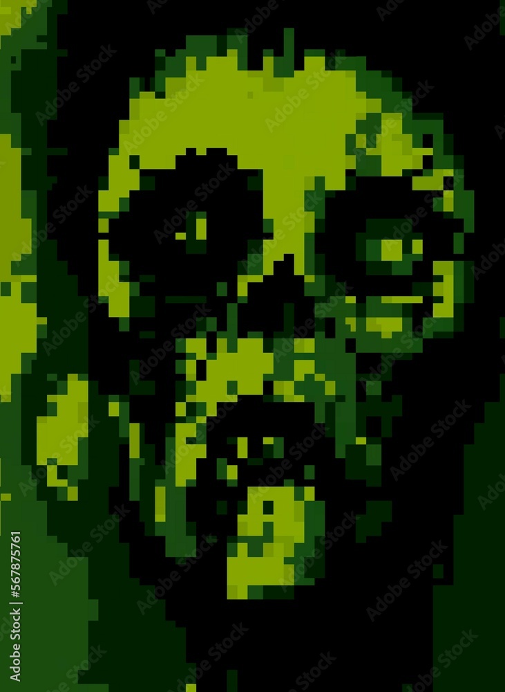 pixel art of zombie monster pixel art of zombie monster