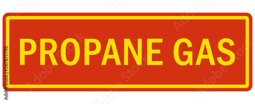 Propane warning chemical sign and labels propane gas