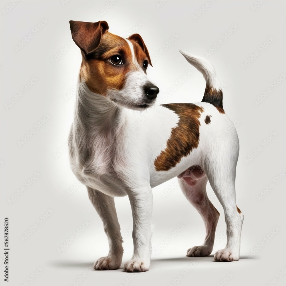 Jack russell dog. Generative AI Jack russell dog. Generative AI