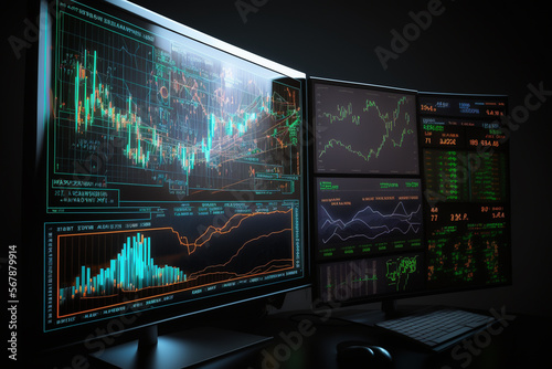 Grafico trading ai photo