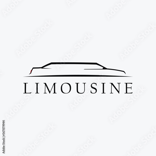 Limousine auto car luxury logo design or symbol or icon