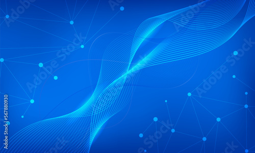 Abstract medical background. Medicine, science, technology connection, chemistry. Scientific molecules. Connection structure. Molecule and communication. Wave with a DNA molecules. Vector illustration