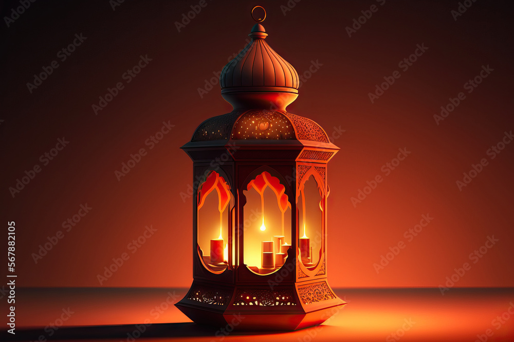 Ramadan lantern in a cartoon style. Generative AI Ramadan lantern in a cartoon style. Generative AI