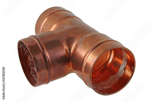 solder ring copper tee	