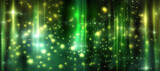 green blurred bokeh background illustration, generative ai
