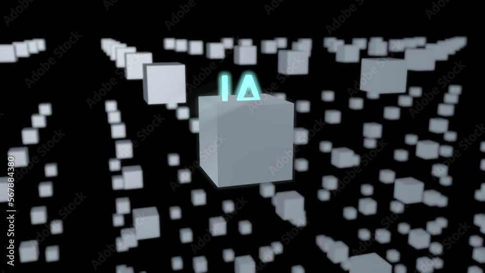 Animación del concepto de la Inteligencia artificial 