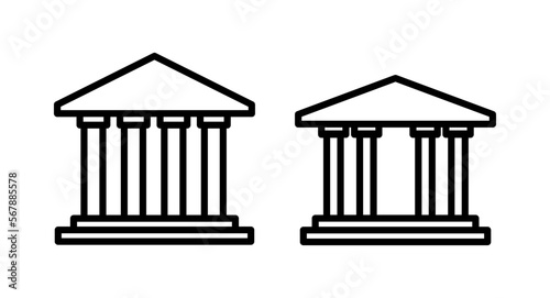 Bank icon vector illustration. Bank sign and symbol, museum, university