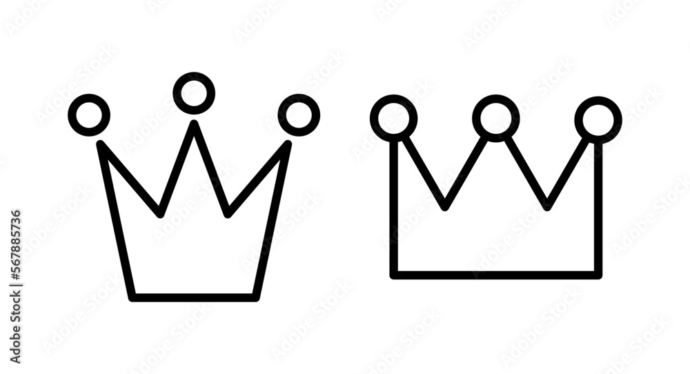 Crown icon vector illustration. crown sign and symbol