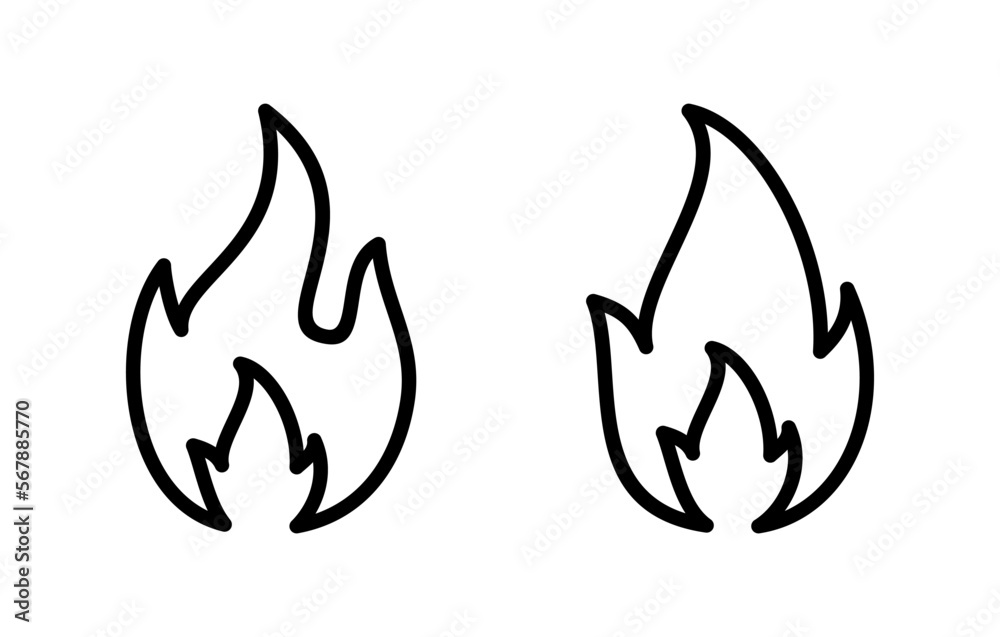 Fire icon vector illustration. fire sign and symbol Fire icon vector illustration. fire sign and symbol