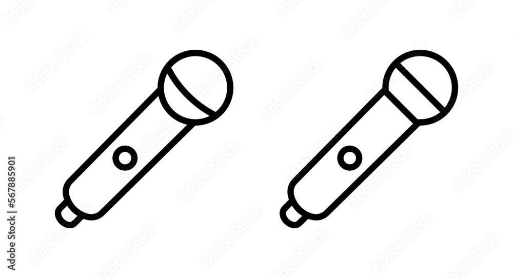 Microphone icon vector illustration. karaoke sign and symbol Microphone icon vector illustration. karaoke sign and symbol