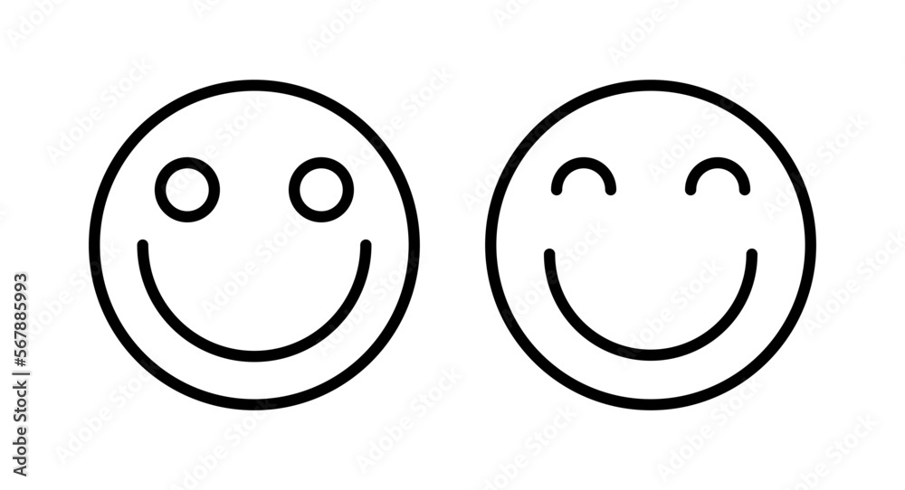 Fototapeta premium smile icon vector illustration. smile emoticon icon. feedback sign and symbol