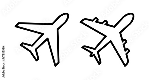 Plane icon vector illustration. Airplane sign and symbol. Flight transport symbol. Travel sign. aeroplane