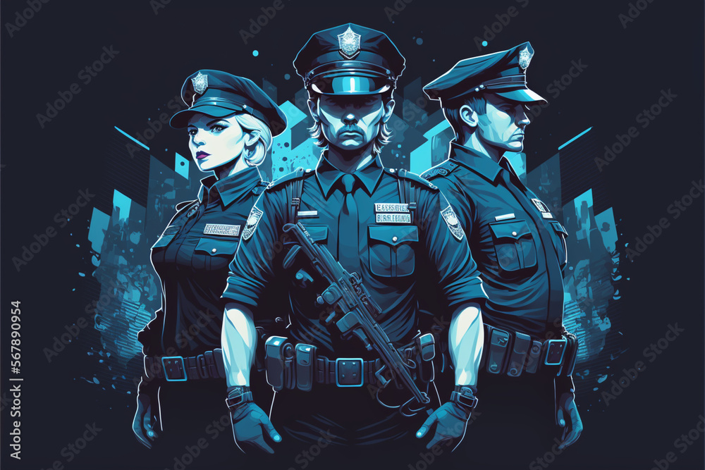 Fototapeta premium Police team