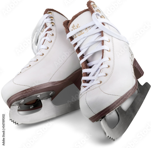 A figure ice skates shoes