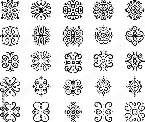 Hand Draw Mandala Ornaments