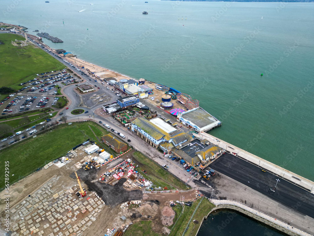 Fototapeta premium Portsmouth Aerial View, Shot with Mini 3 Pro