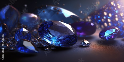 Blue Sapphire Gems, Shiny Gemstones, Glittery Diamonds, Sparkle Jewelry, Background Wallpaper