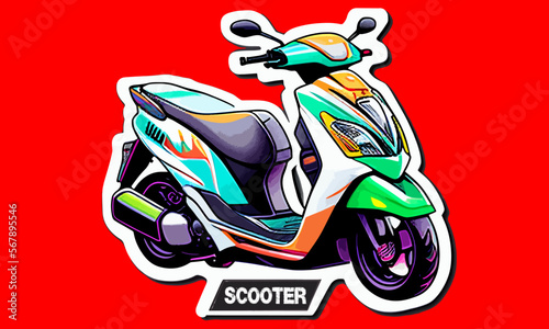 motorcycle scooter vector