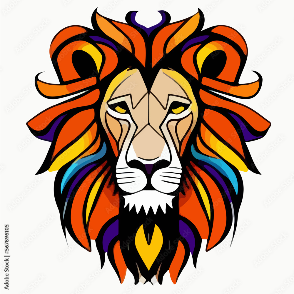 Obraz premium lion head illustration
