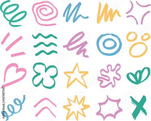 Abstract Hand Draw Brush