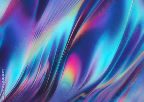 Abstract colorful background with waves. Generative AI