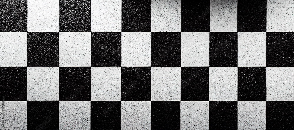 Fototapeta premium black and white checkerboard texture background with Generative AI Technology