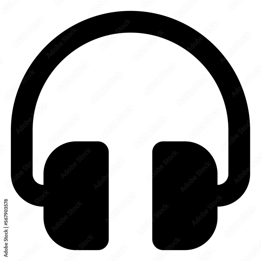 Headphone glyph icon Headphone glyph icon