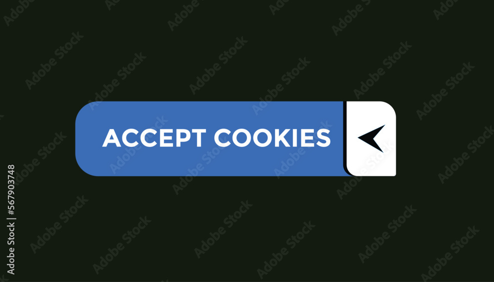 Accept cookies button web banner templates. Vector Illustration
