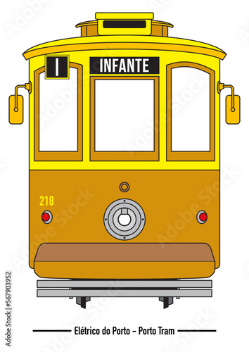 Porto typical tram, elétrico, Portugal