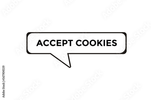 Accept cookies button web banner templates. Vector Illustration 