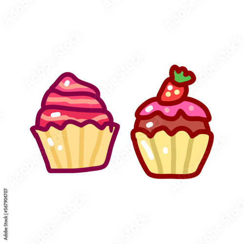 cupcake doodle. can use for sticker etc