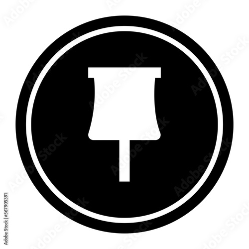 Pin Circular line icon