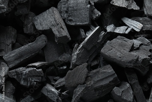 Heap of coal as background, closeup view © New Africa