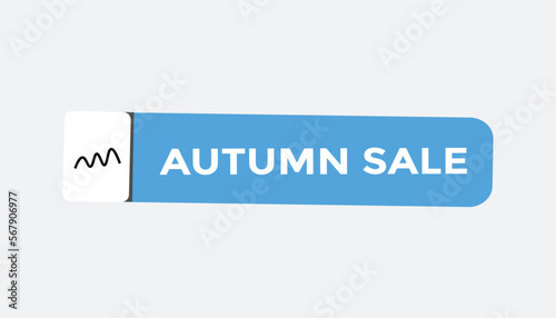 Autumn sale button web banner templates. Vector Illustration
