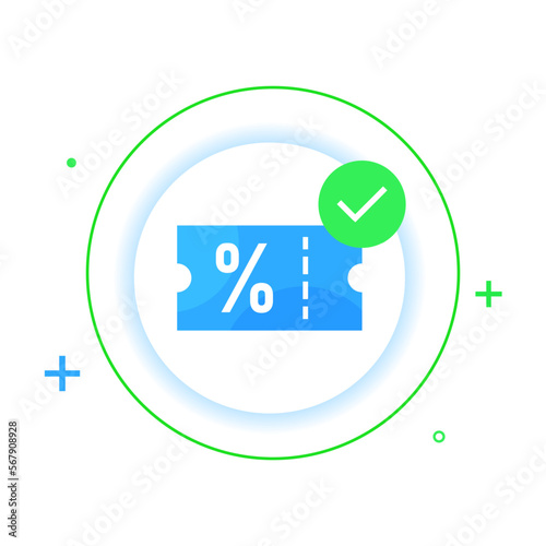 E Voucher successfully redeemed concept illustration flat design vector eps10. modern graphic element for landing page, empty state ui, infographic, icon