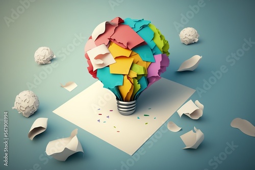Brainstorming concept with copy space background. Generative ai