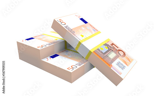 50 EURO Banknote Money 3D