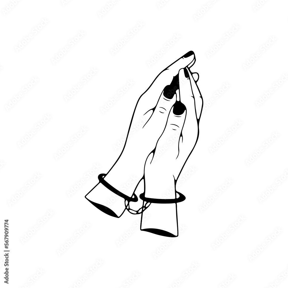 vector illustration of handcuffed hands concept vector illustration of handcuffed hands concept