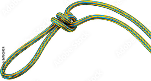 Tied Knot on the climbing rope, Climbings Equipment photo