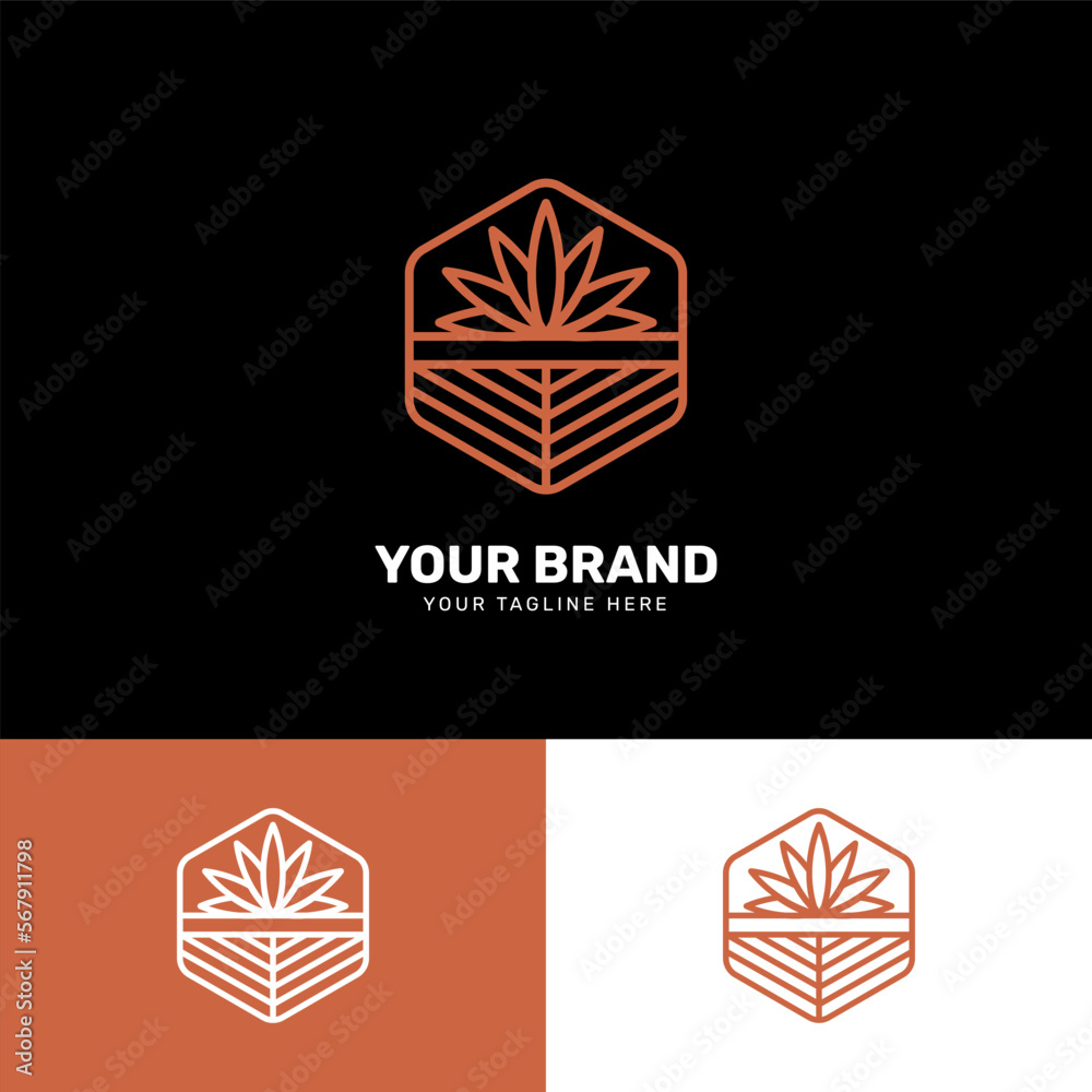 Fototapeta premium Simple minimalist modern unique logo design