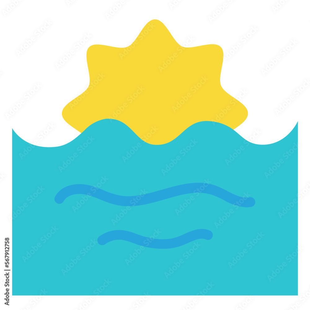 sunset flat icon sunset flat icon