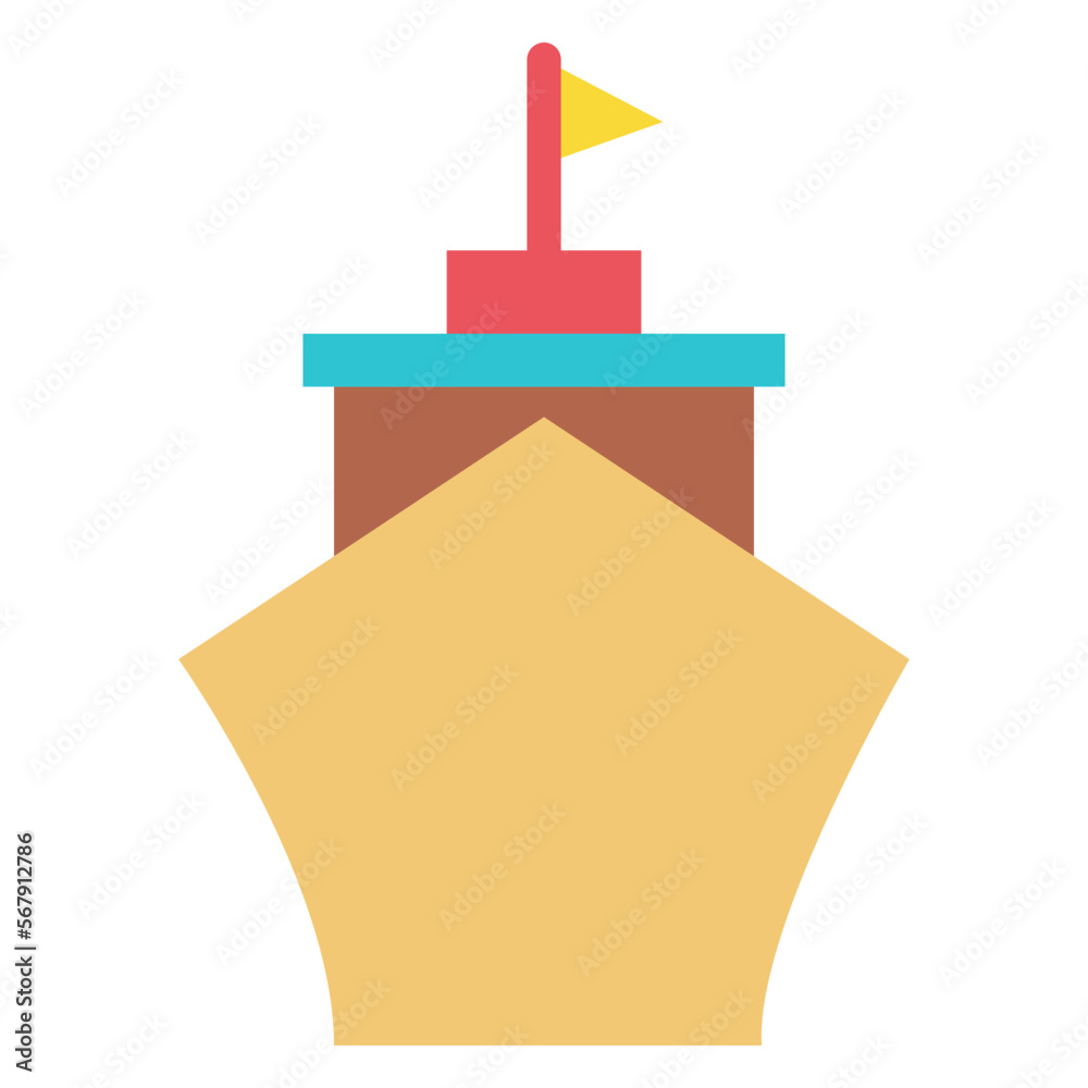 Cruises flat icon Cruises flat icon