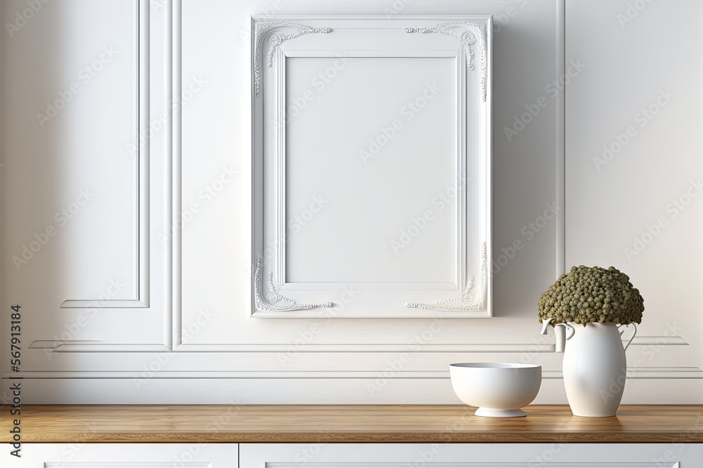 Frame with little space for ornamentation. Generative AI Frame with little space for ornamentation. Generative AI