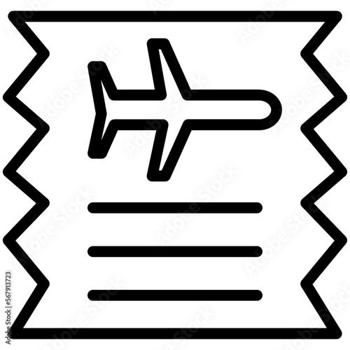 Flight ticket icon