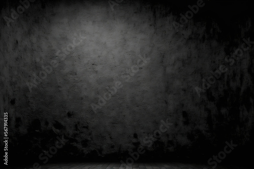Old grunge background, dark concrete floor, or black wall texture. fuzzy focus. Generative AI © 2rogan