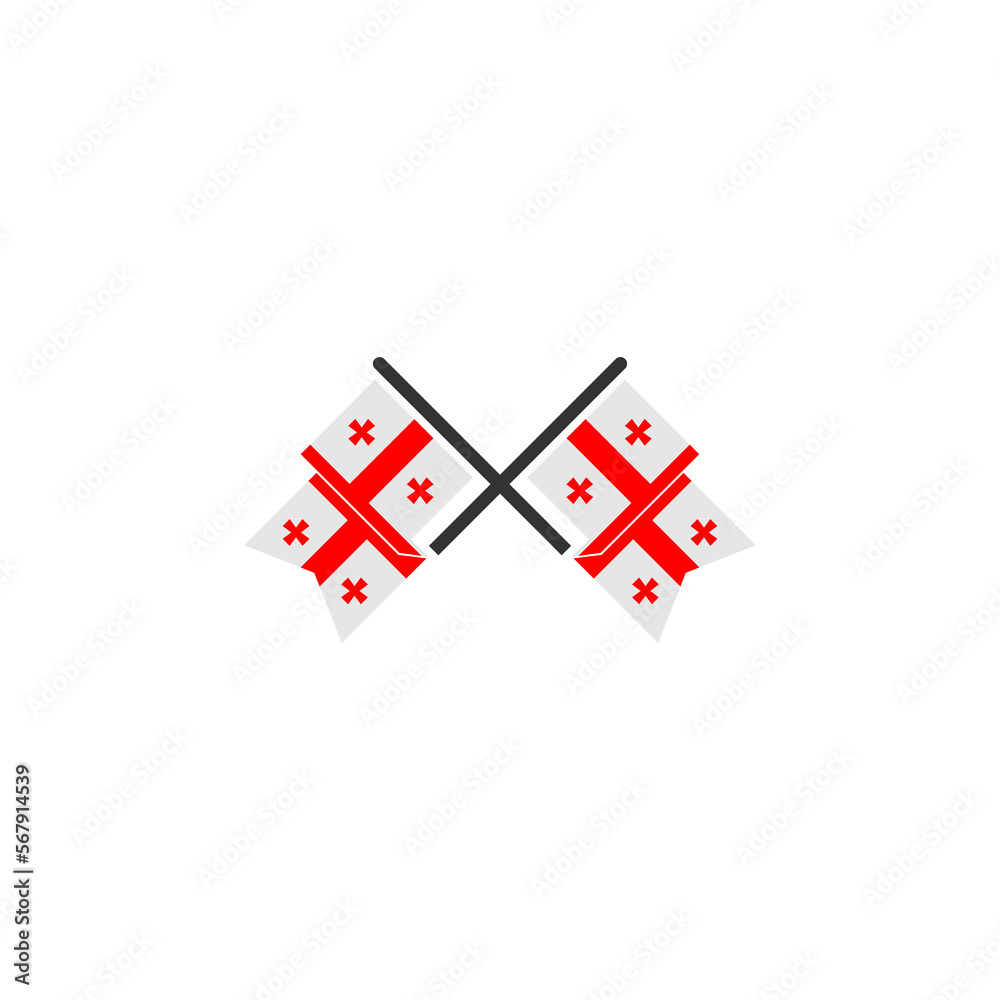 Georgia flags icon set, Georgia independence day icon set vector sign symbol Georgia flags icon set, Georgia independence day icon set vector sign symbol