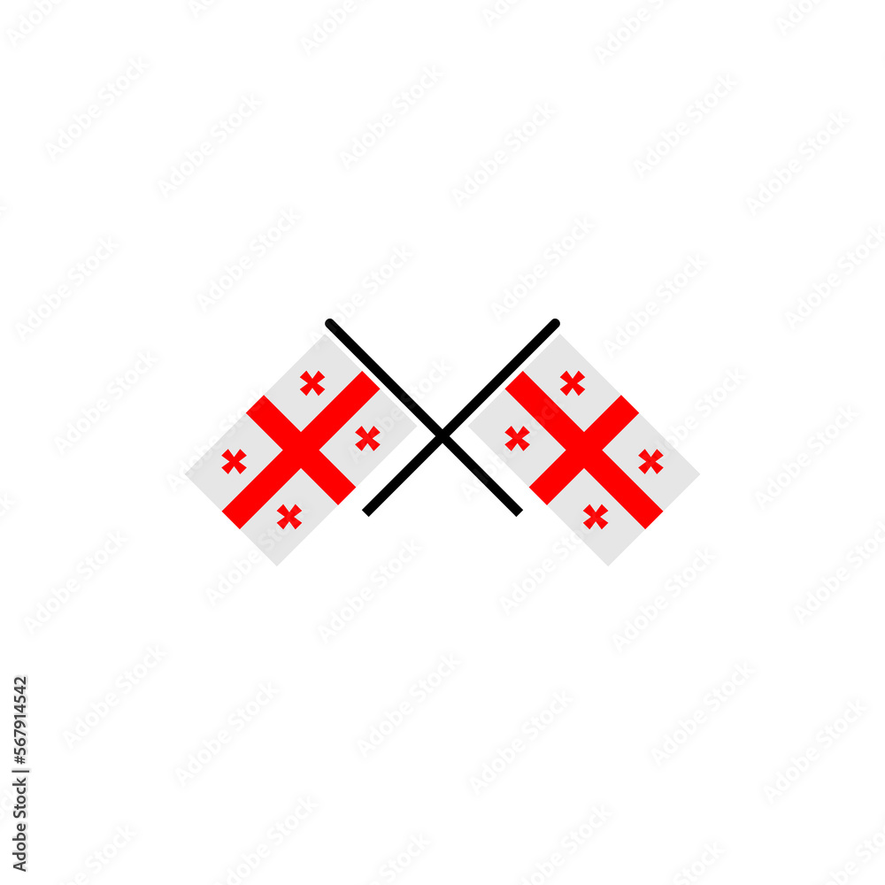 Georgia flags icon set, Georgia independence day icon set vector sign symbol Georgia flags icon set, Georgia independence day icon set vector sign symbol