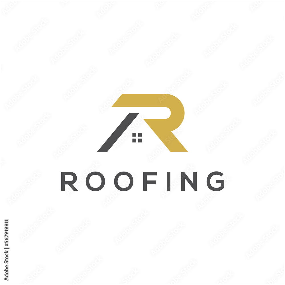 roof logo with initial letter R logo vector template roof logo with initial letter R logo vector template