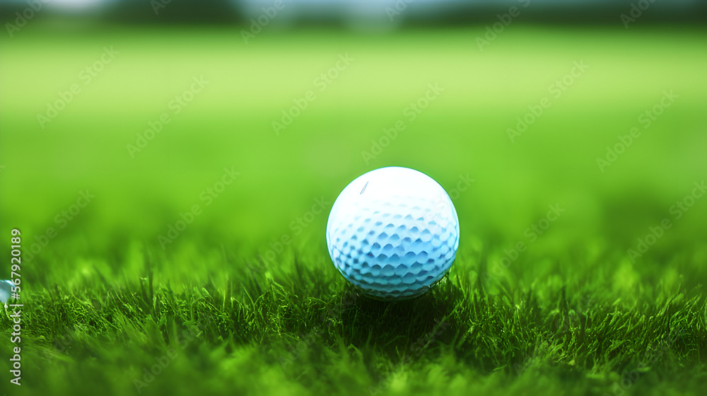Obraz premium ゴルフボールのアップ 芝生 golf ball up lawn