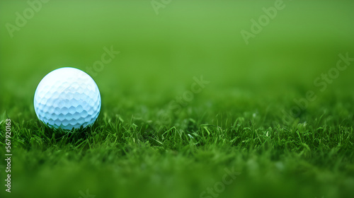 ゴルフボールのアップ 芝生 golf ball up lawn